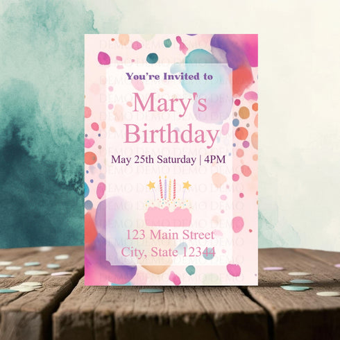 Spring Birthday Invitation